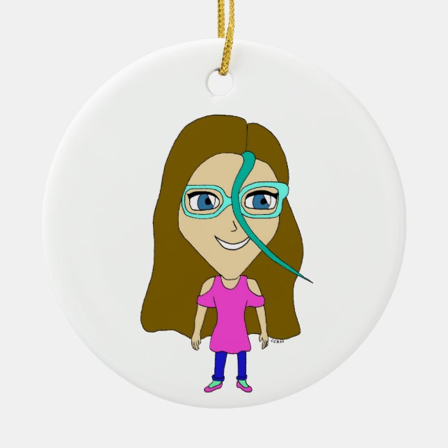 chibi    ceramic tree decoration (Front)