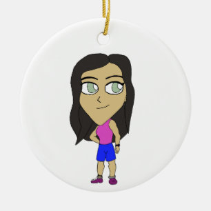 chibi ceramic tree decoration
