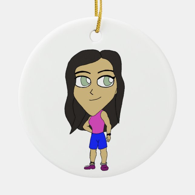 chibi    ceramic tree decoration (Front)