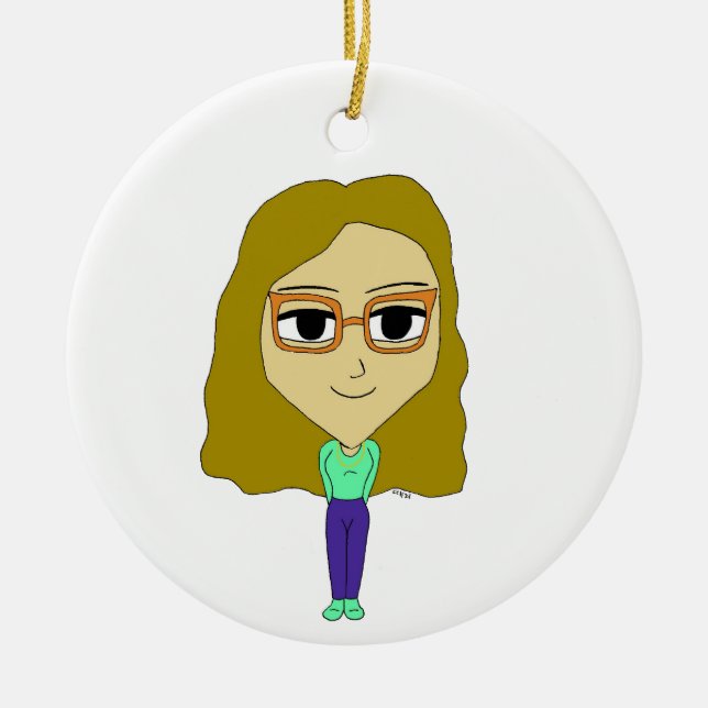 chibi     ceramic tree decoration (Front)