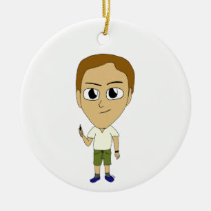 chibi ceramic tree decoration