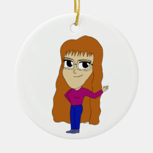 chibi ceramic tree decoration