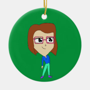 chibi ceramic tree decoration
