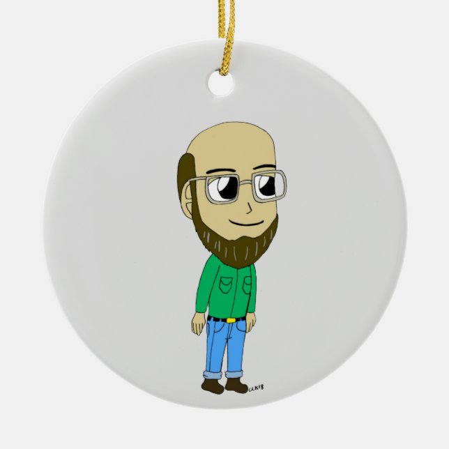 chibi    ceramic tree decoration (Front)