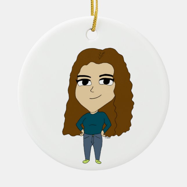 chibi     ceramic tree decoration (Front)