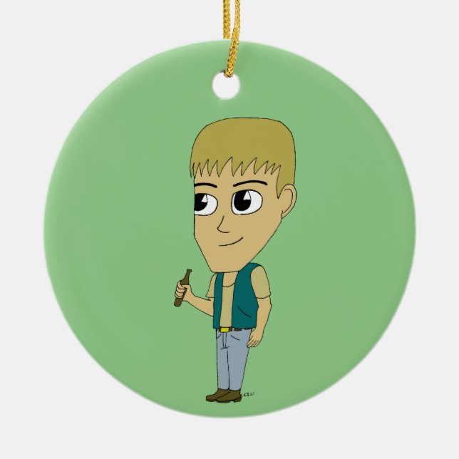 chibi    ceramic tree decoration (Front)