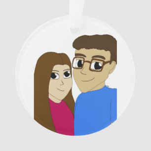 Chibi couple ornament