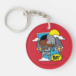 Chibi Cyborg Blast Off! Key Ring