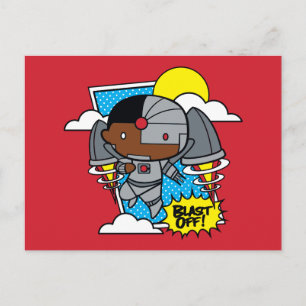 Chibi Cyborg Blast Off! Postcard
