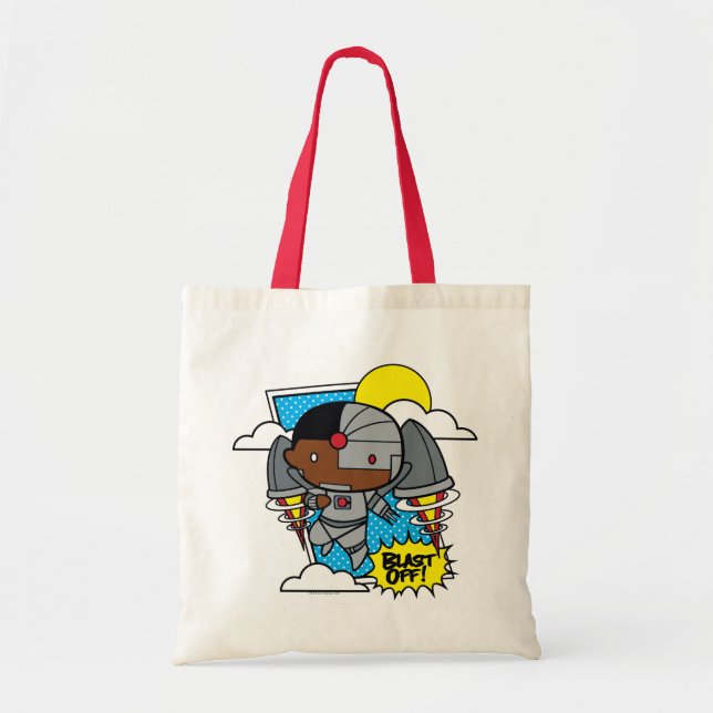 Chibi Cyborg Blast Off! Tote Bag (Front)