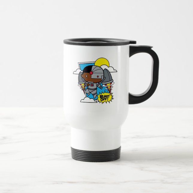 Chibi Cyborg Blast Off! Travel Mug (Right)