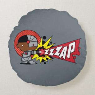 Chibi Cyborg's Cybernetic Cannon Round Cushion