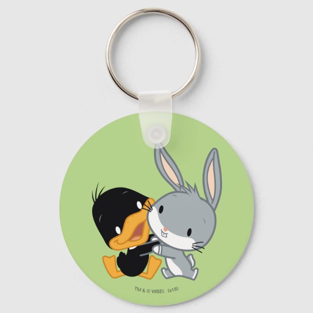 Chibi DAFFY DUCK™ & BUGS BUNNY™ Key Ring (Front)