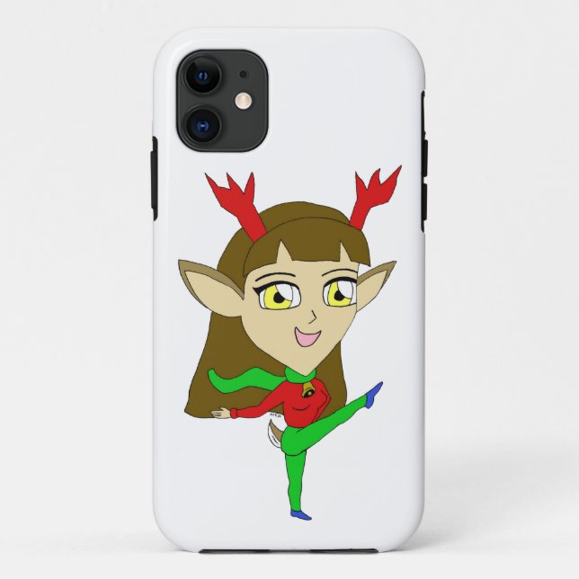 chibi dancing reindeer girl  Case-Mate iPhone case (Back)