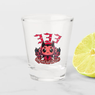 Chibi Devil - 333 Only evil half the time Shot Glass
