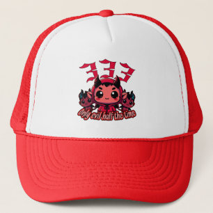 Chibi Devil - 333 Only evil half the time Trucker Hat