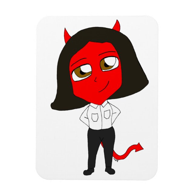 chibi devil girl   magnet (Vertical)