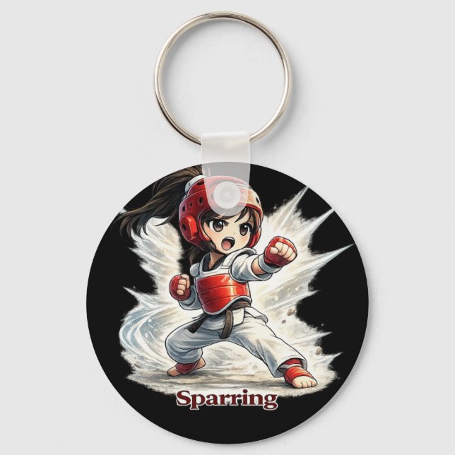 Chibi Dojo Sparring Breaking Keychain (Front)