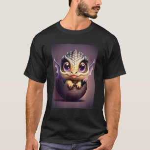 Chibi Dragon Baby Hatching From A Dragon Egg Magi T-Shirt