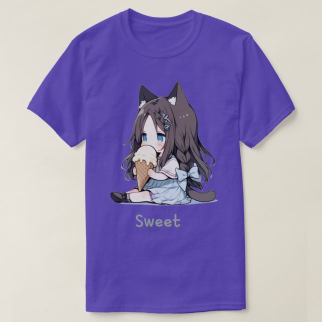Chibi eat ice cream T-Shirt (Design Front)