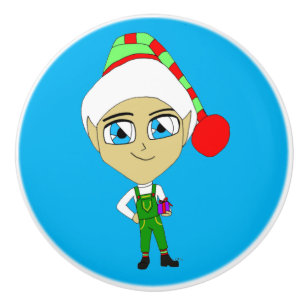 chibi elf   ceramic knob