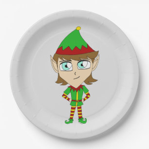chibi elf paper plate