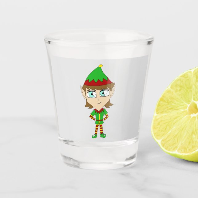 chibi elf   shot glass (Front)
