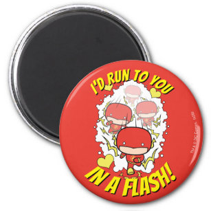 Chibi Flash - I'd Run To You In A Flash Valentine Magnet