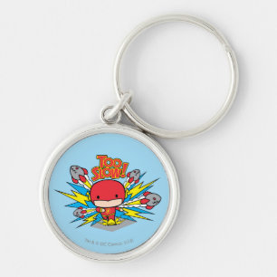 Chibi Flash Outrunning Rockets Key Ring