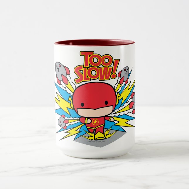 Chibi Flash Outrunning Rockets Mug (Center)