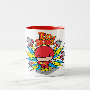 Chibi Flash Outrunning Rockets Two-Tone Coffee Mug