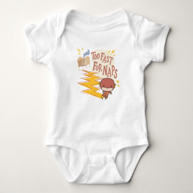 Chibi Flash | Too Fast For Naps Baby Bodysuit (Front)