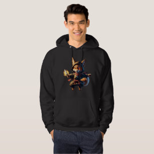 Chibi Fox Ninja with Fire Dagger – Cute Japanese Hoodie