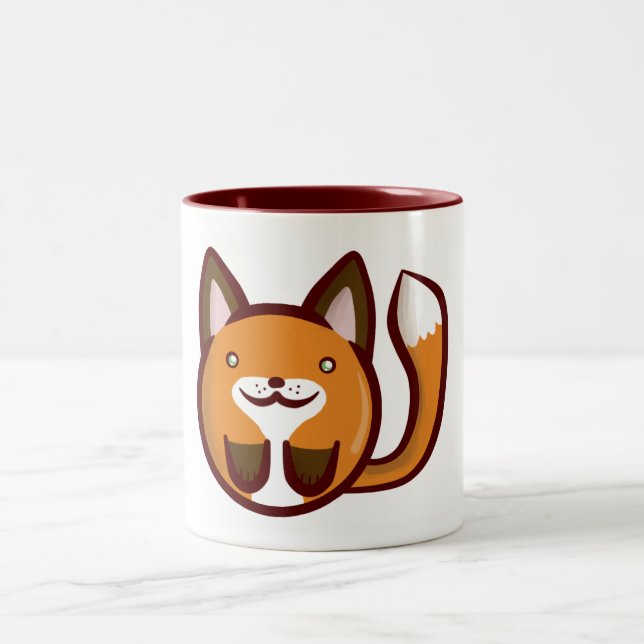 Chibi Fox Two-Tone Coffee Mug (Center)