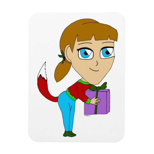 chibi foxy girl  magnet (Vertical)