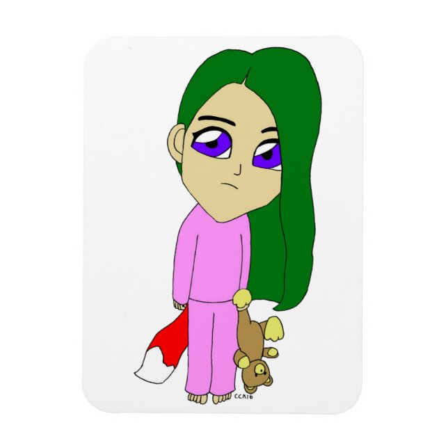 chibi foxy girl   magnet (Vertical)