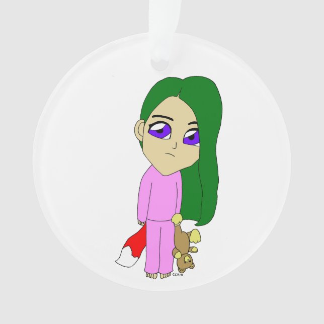 chibi foxy girl    ornament (Front)