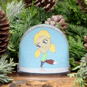 chibi foxy girl  snowglobe