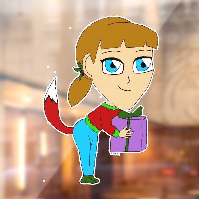 chibi foxy girl  window cling (Sheet 2)