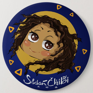 Chibi girl 6 cm round badge