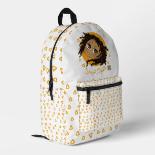 Chibi girl printed backpack