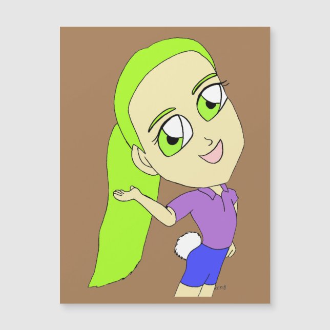 chibi girl with a bunny tail     (Front)