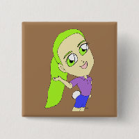 chibi girl with a bunny tail button