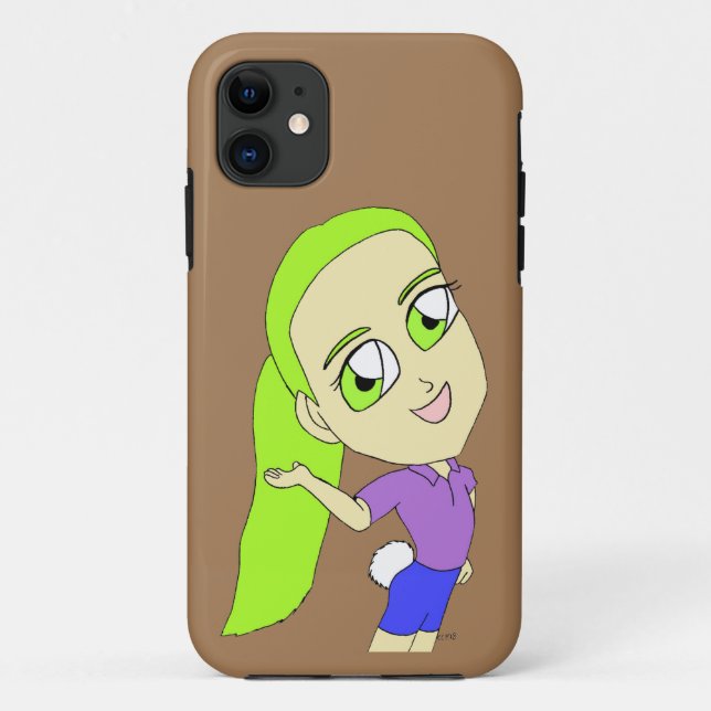 chibi girl with a bunny tail   Case-Mate iPhone case (Back)