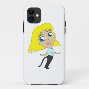 chibi girl with a tail  iPhone 11 case