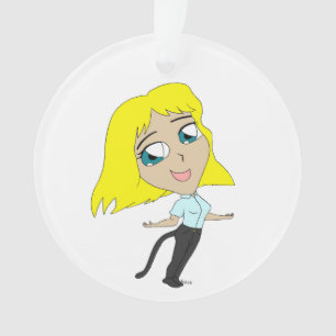 chibi girl with a tail ornament