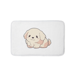 Chibi Golden Retriever Puppy Bath Mat