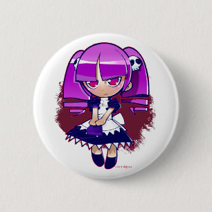 Chibi Goth 6 Cm Round Badge