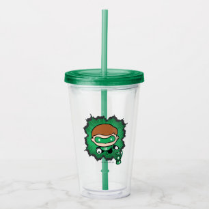 Chibi Green Lantern Flying Through Space Acrylic Tumbler