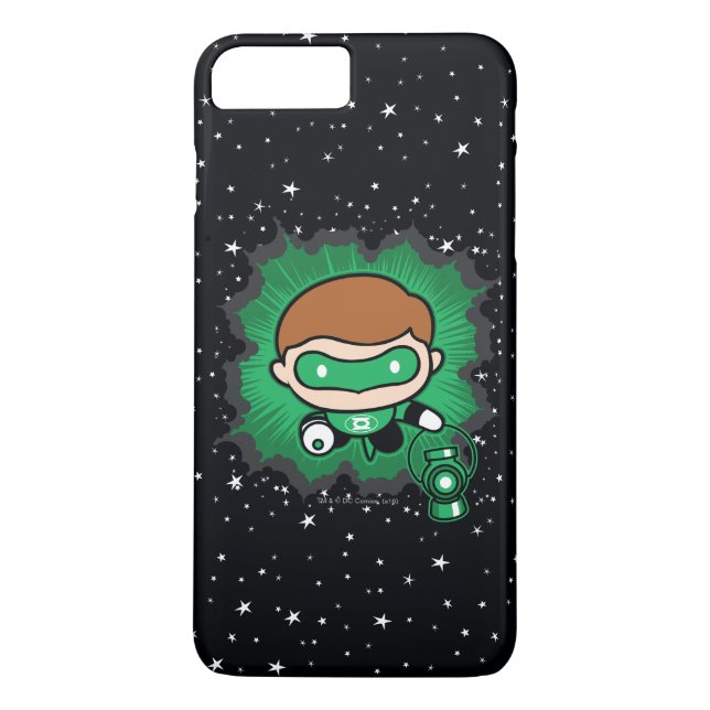 Chibi Green Lantern Flying Through Space Case-Mate iPhone Case (Back)